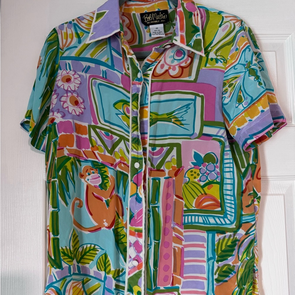 Bob Mackie Vibrant Multicolor Men's Shirt